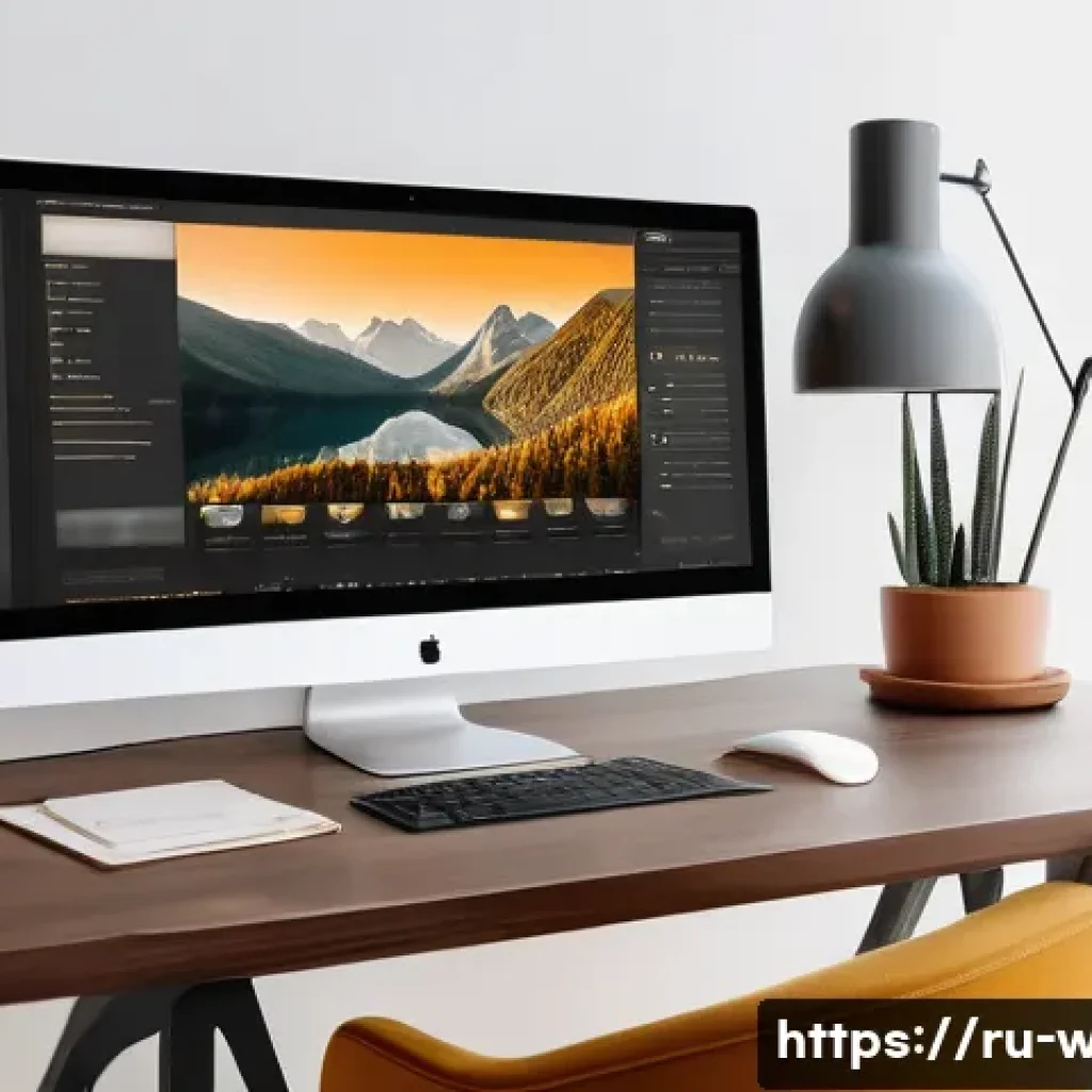 웹디자인 성공 사례 분석 - A modern web designer’s workspace featuring a large curved monitor displaying a website layout using...